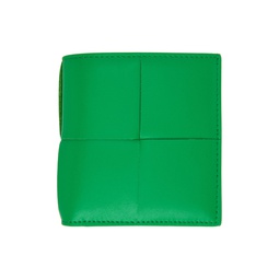 Green Intreccio Bifold Wallet 221798M164152