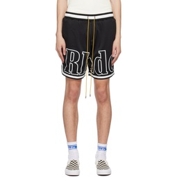 Black Polyester Shorts 221923M193002