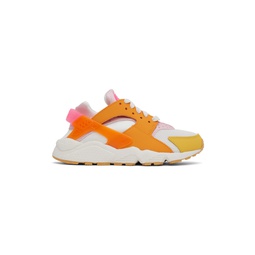 White   Orange Air Huarache Sneakers 222011F128094