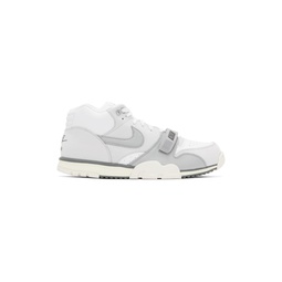 White   Gray Air Trainer 1 Sneakers 222011M237000