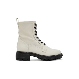 White Shiloh Ankle Boots 222055F113021