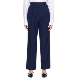 Navy Bea Trousers 222115F087012