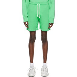 Green Cotton Shorts 222129M193001