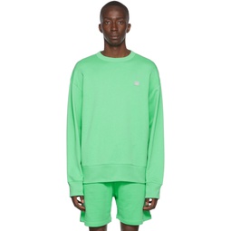 Green Cotton Sweatshirt 222129M204012