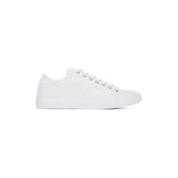 White Canvas Low Sneakers 222129M237010