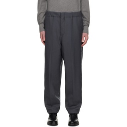 Gray Padded Trousers 222142M180026