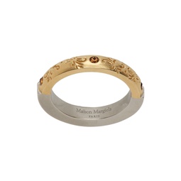 Gold   Silver Engraved Ring 222168M147025