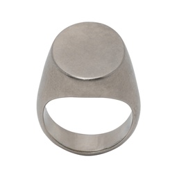 Silver Oval Chevalier Ring 222168M147033