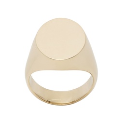 Gold Oval Chevalier Ring 222168M147034