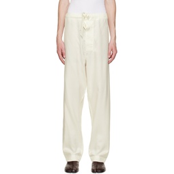Off White Wide Leg Trousers 222168M191003