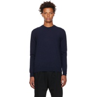 Navy Ribbed Sweater 222168M201018