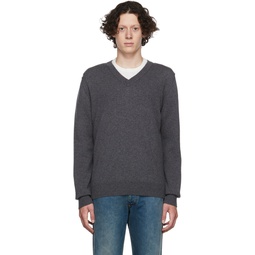 Gray Cashmere Sweater 222168M206012