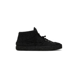 Black Felt Sneakers 222168M237113