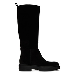 Black Suede Boots 222178F115001