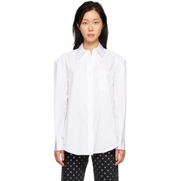White Oversized Shirt 222187F109008