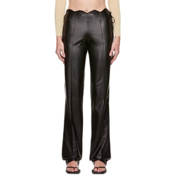 Black Lavalle Faux Leather Pants 222188F084000