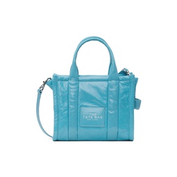 Blue The Shiny Crinkle Small Tote 222190F049042