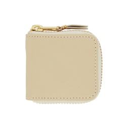 Beige Classic Leather Coin Pouch 222230F038002