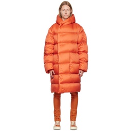 Orange Hooded Liner Down Coat 222232M178010