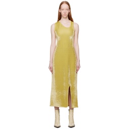 Yellow Asymmetric Midi Dress 222249F054007