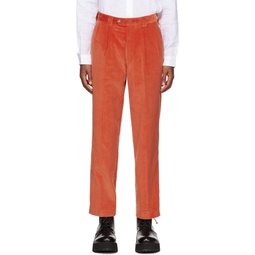 Orange Pleated Trousers 222260M191015