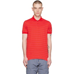 Red Striped Polo 222260M212020