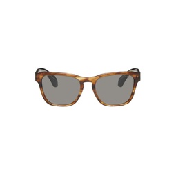 Brown Rectangle Sunglasses 222262M134013