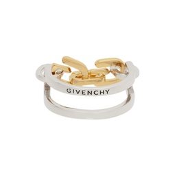 Silver   Gold G Link Mixed Ring 222278F024001