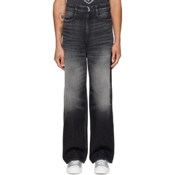 Black Oversized Jeans 222278M186003