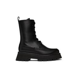 Black Kate Lace Up Combat Boots 222283F114001