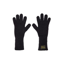Black Mohair Gloves 222287F012003