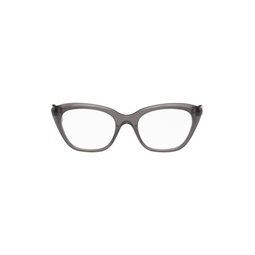 Gray Cat Eye Glasses 222342M133009