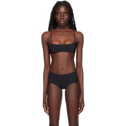 SSENSE Exclusive Black Flori Bikini Top 222359F073000