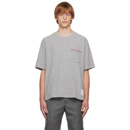 Gray Pocket T Shirt 222381M213020