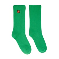 Green  Paris Boke Flower Socks 222387F076004