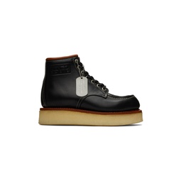 Black  Yama Lace Up Boots 222387F113002
