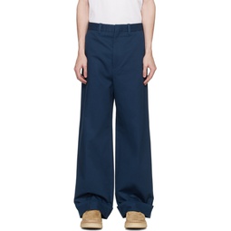 Navy Tailored Trousers 222387M191017