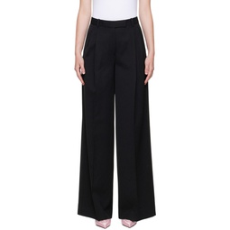 Black Pleated Trousers 222404F087000