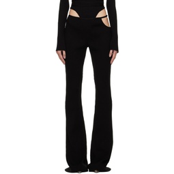 Black Bow Trousers 222404F087006