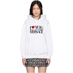 White I ♡ YOU BUT… Hoodie 222404F097003