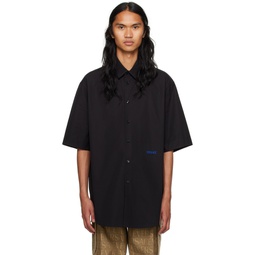 Black Embroidered Shirt 222404M192001