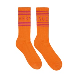 Orange Athletic Socks 222404M220027