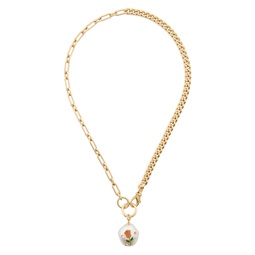 SSENSE Exclusive Gold Jelly Beans Necklace 222413F010000