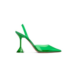 Green Holli Glass Sling Heels 222415F122041