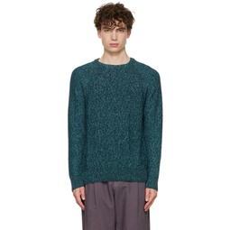 Green Knit Sweater 222422M201003