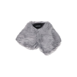 Gray Faux Fur Collar 222427F027000