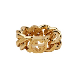 Gold Interlocking G Ring 222451F024001