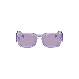 Purple Rectangular Sunglasses 222461F005008