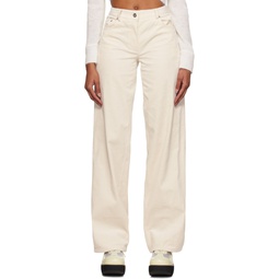 Off White Corduroy Trousers 222494F087009