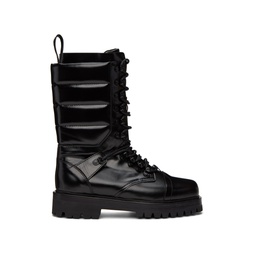 Black Quilted Boots 222494M255000